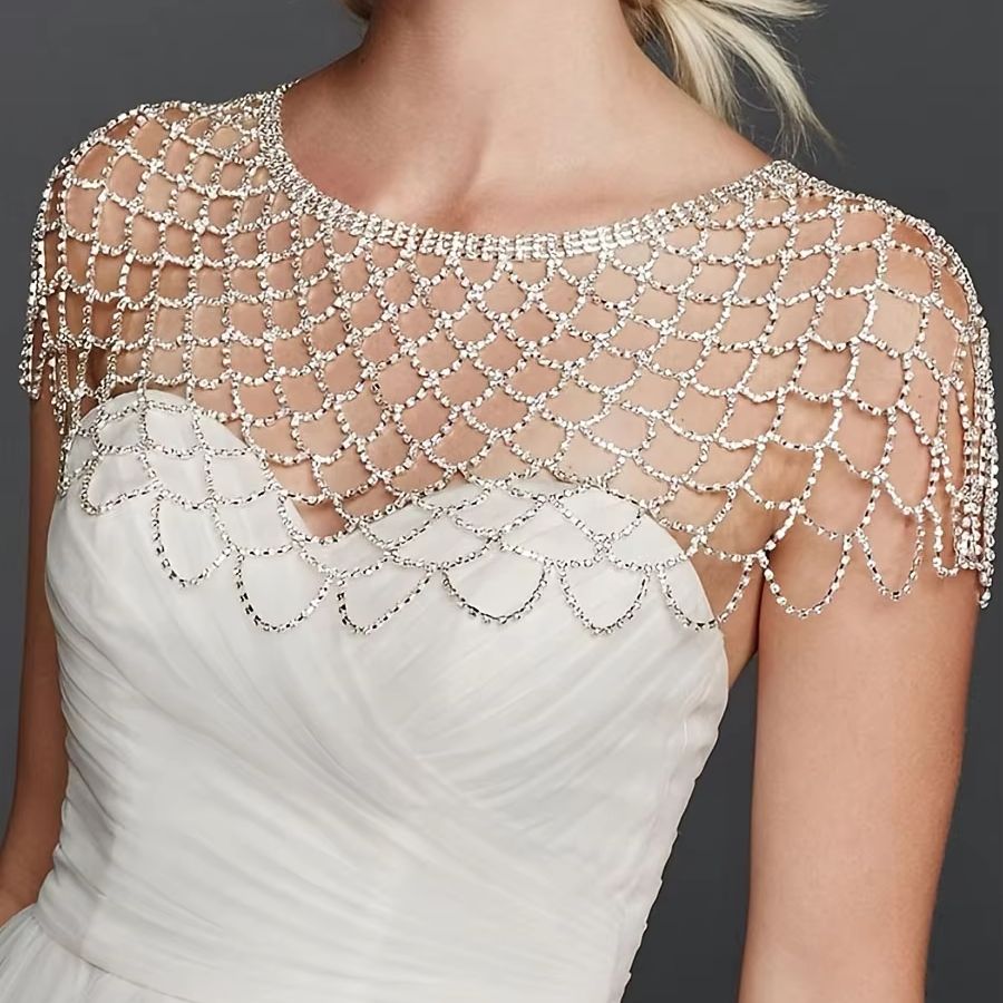 Body Jewelry Europe - Luxury tassel shoulder chain bridal jewelry