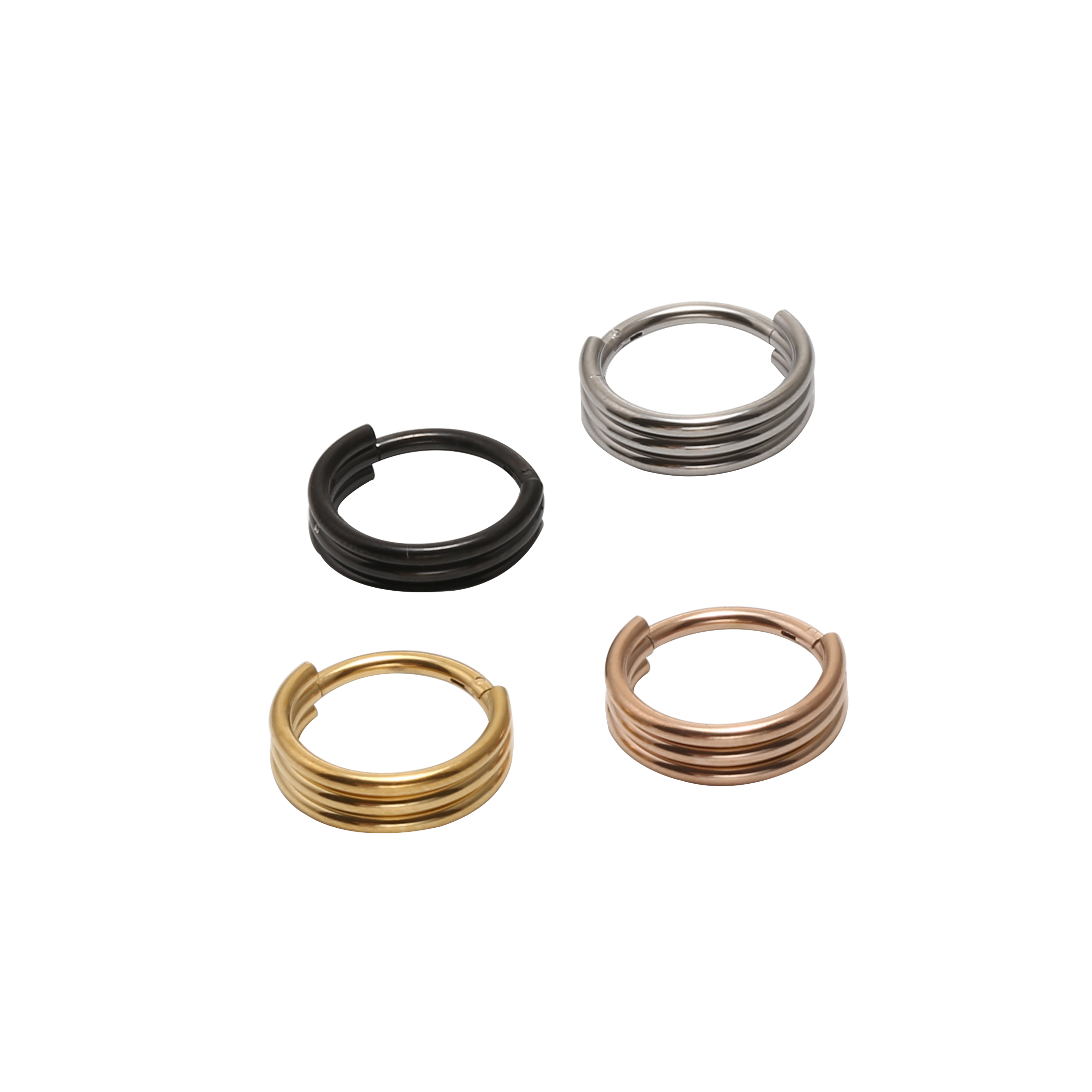 Clicker Ring Seamless - 50pcs/lot Twist Seamless Hinged Segment Ring