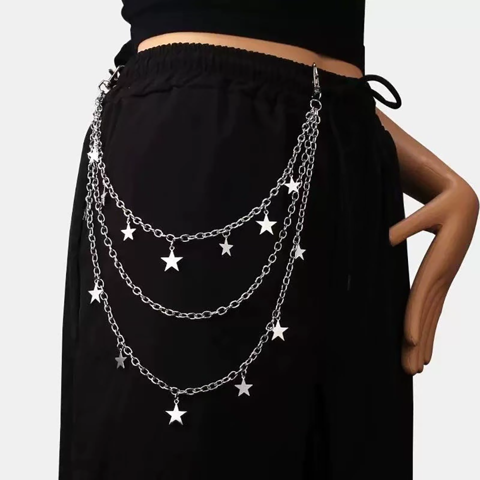 Body Jewelry Outfit - Sexy Y2K Layered Star Dangle Pants