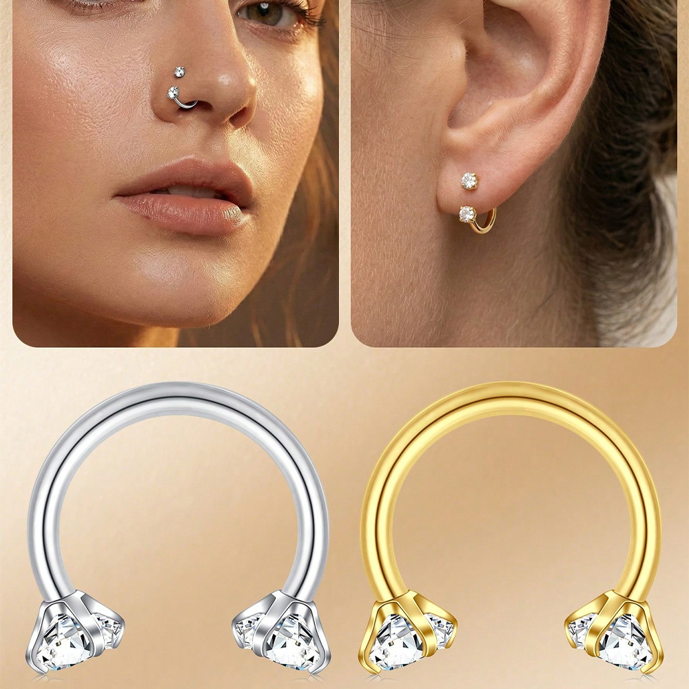 Body Jewelry Earrings - 16G Septum Rings Stainless Steel Nose