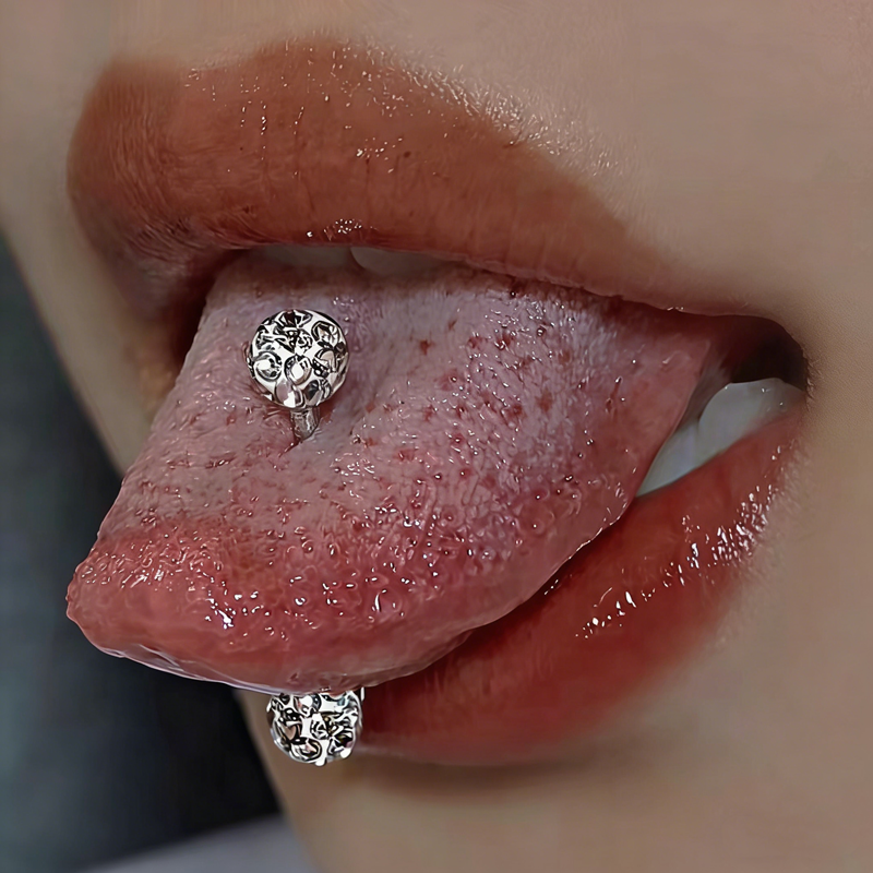 Body Jewelry Replacement Ball - Titanium Steel Tongue Stud Sparkling Crystal