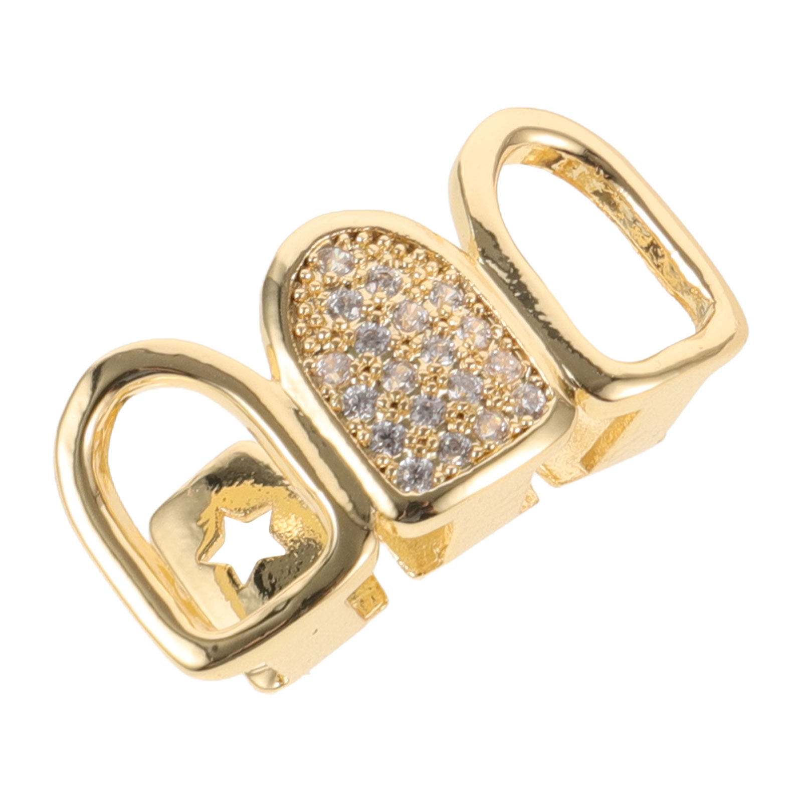 Body Jewelry Videos - 1Set Copper Gold Tooth Grills Detachable