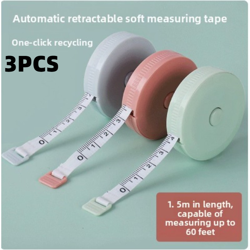Body Jewelry Stores - 3PCS-Double-sided telescopic sewing soft ruler, tape