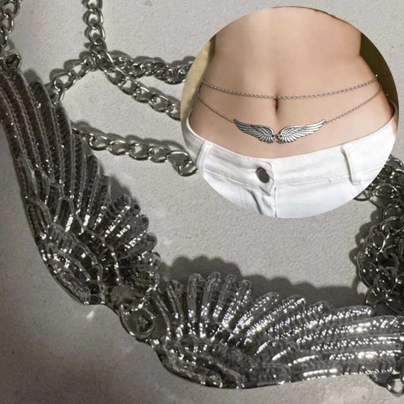 Body Jewelry Outfit - Double Layer Wings Angel Waist Chain