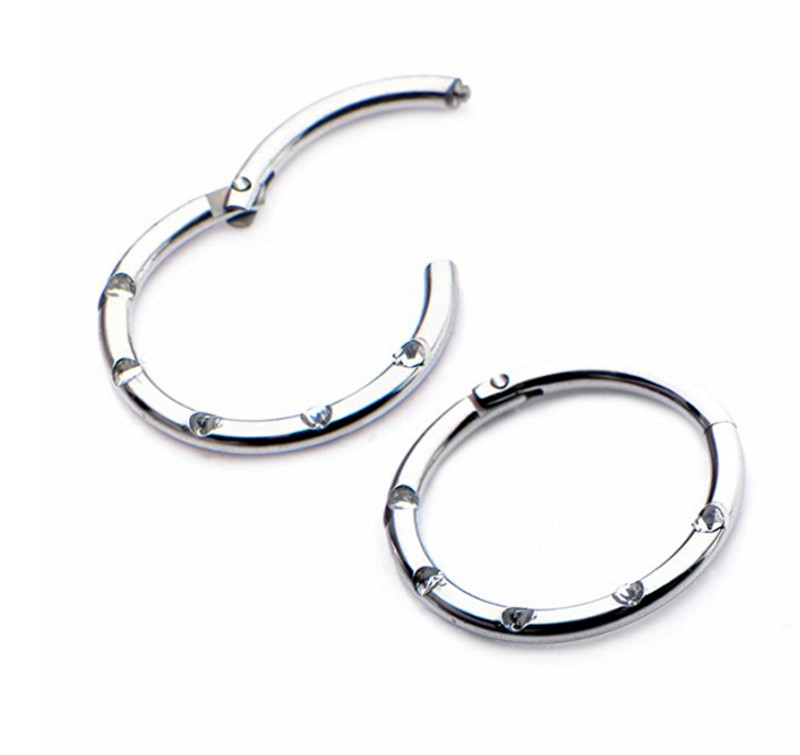 20pcs/lot  Stainless Steel Gem - огляд і ціна Clicker Ring Seamless