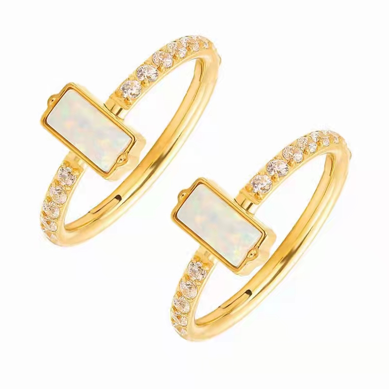 10pcs 316L Surgical Steel Opal - огляд і ціна Clicker Ring Seamless