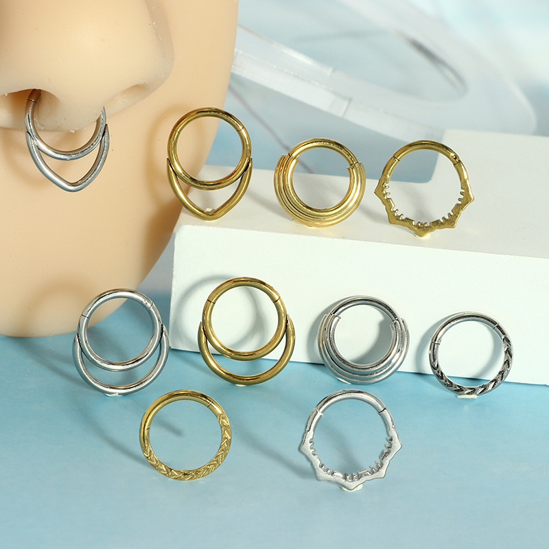 Nose Hoop Earrings Metal Nose  - огляд і ціна Body Jewelry Cartilage Earrings