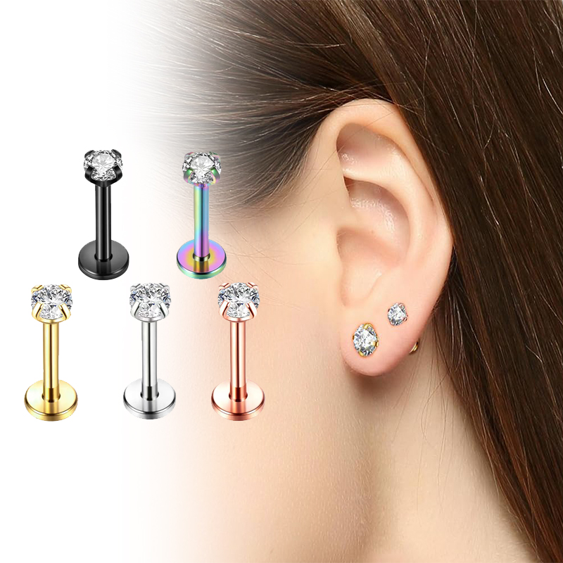 16G Titanium Internally Thread - огляд і ціна Body Jewelry Cartilage Earrings