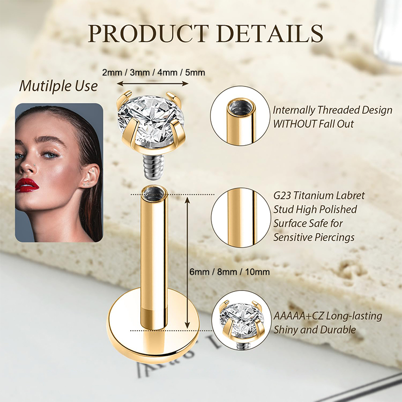 16G Titanium Internally Thread - огляд і ціна Body Jewelry Cartilage Earrings