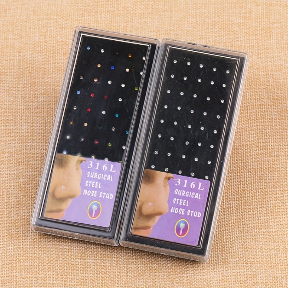 60pcs Nose Ring Set Stud Earri - огляд і ціна Body Jewelry Stores