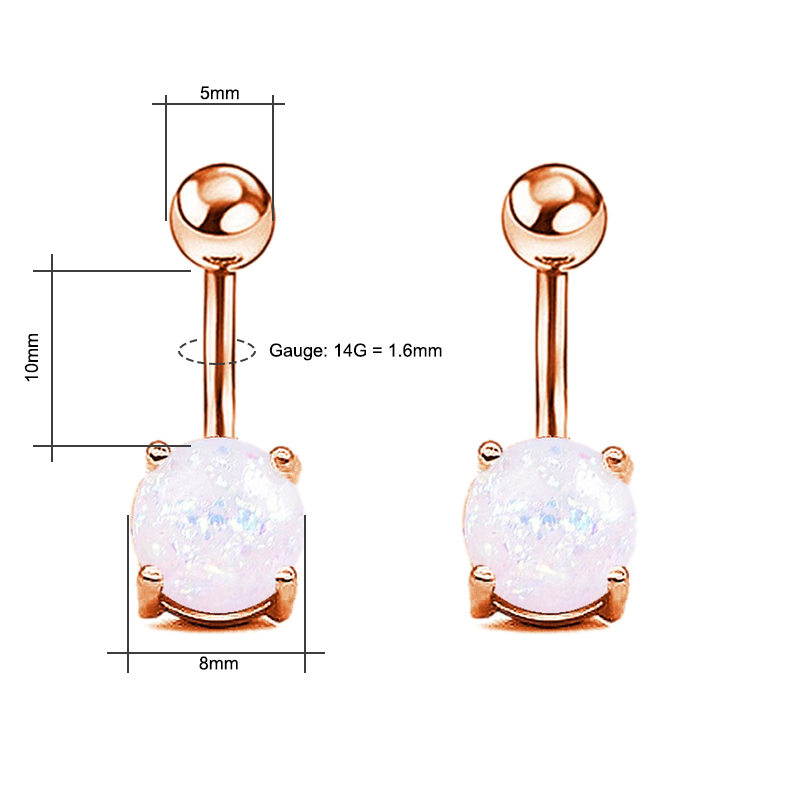 14G Belly Button Rings, Surgic - огляд і ціна Body Jewelry For Sensitive Skin