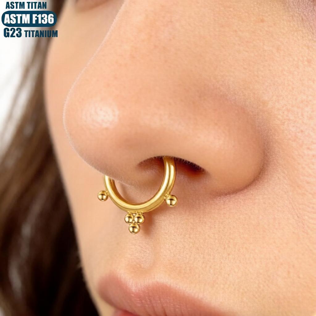 F136 Titanium 16G Septum Pierc - огляд і ціна Clicker Ring Seamless