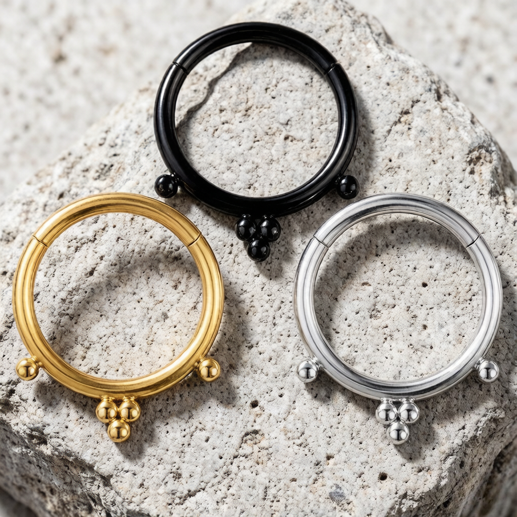 F136 Titanium 16G Septum Pierc - огляд і ціна Clicker Ring Seamless