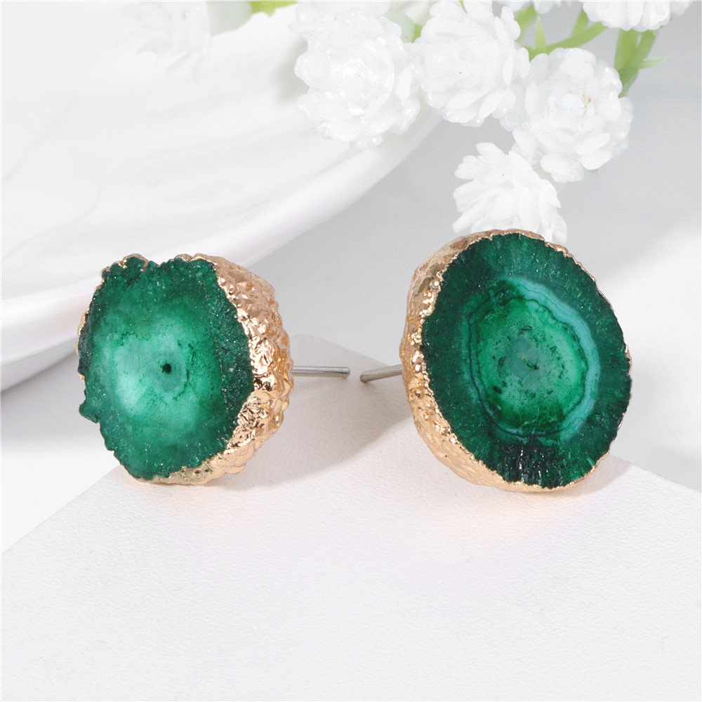 Irregular Druzy Geode Agates E - огляд і ціна Cluster Stud Ear