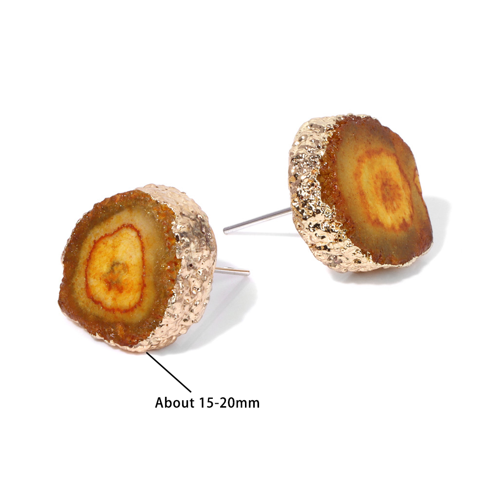 Irregular Druzy Geode Agates E - огляд і ціна Cluster Stud Ear