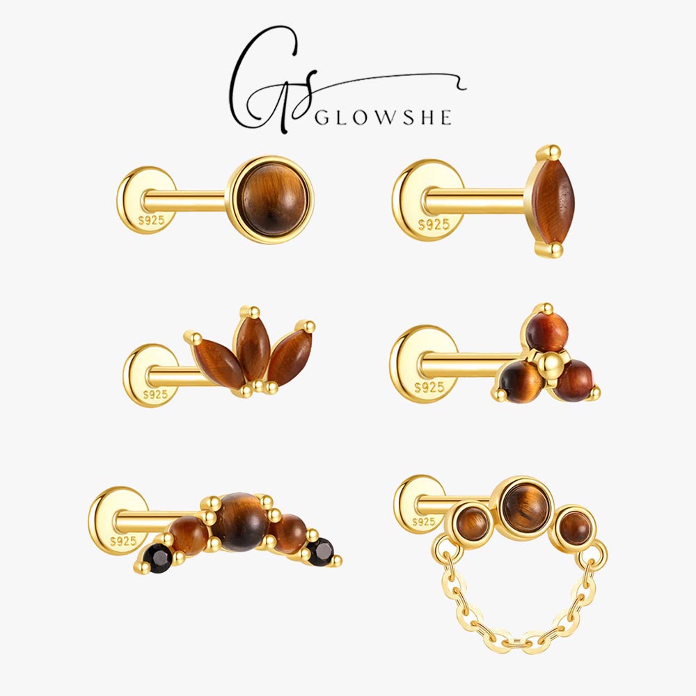 Glowshe 100% 925 Sterling Silv - огляд і ціна Body Jewelry Cartilage Earrings