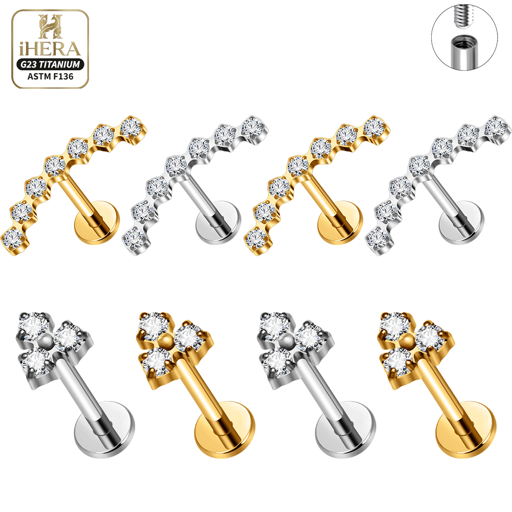 ASTM F136 Titanium Curved Clus - огляд і ціна Cluster Stud Ear