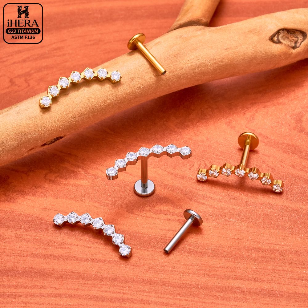 ASTM F136 Titanium Curved Clus - огляд і ціна Cluster Stud Ear