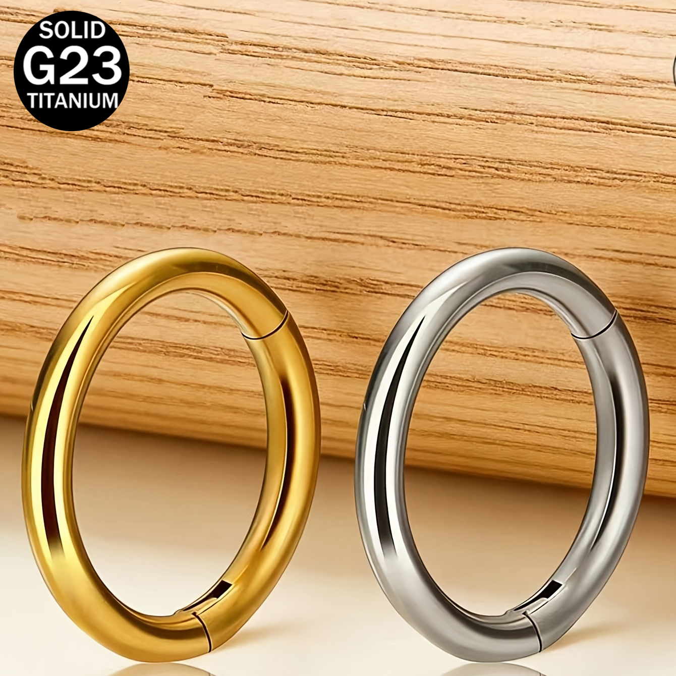 2pcs/Set G23 Titanium Nose Rin - огляд і ціна Clicker Ring Seamless