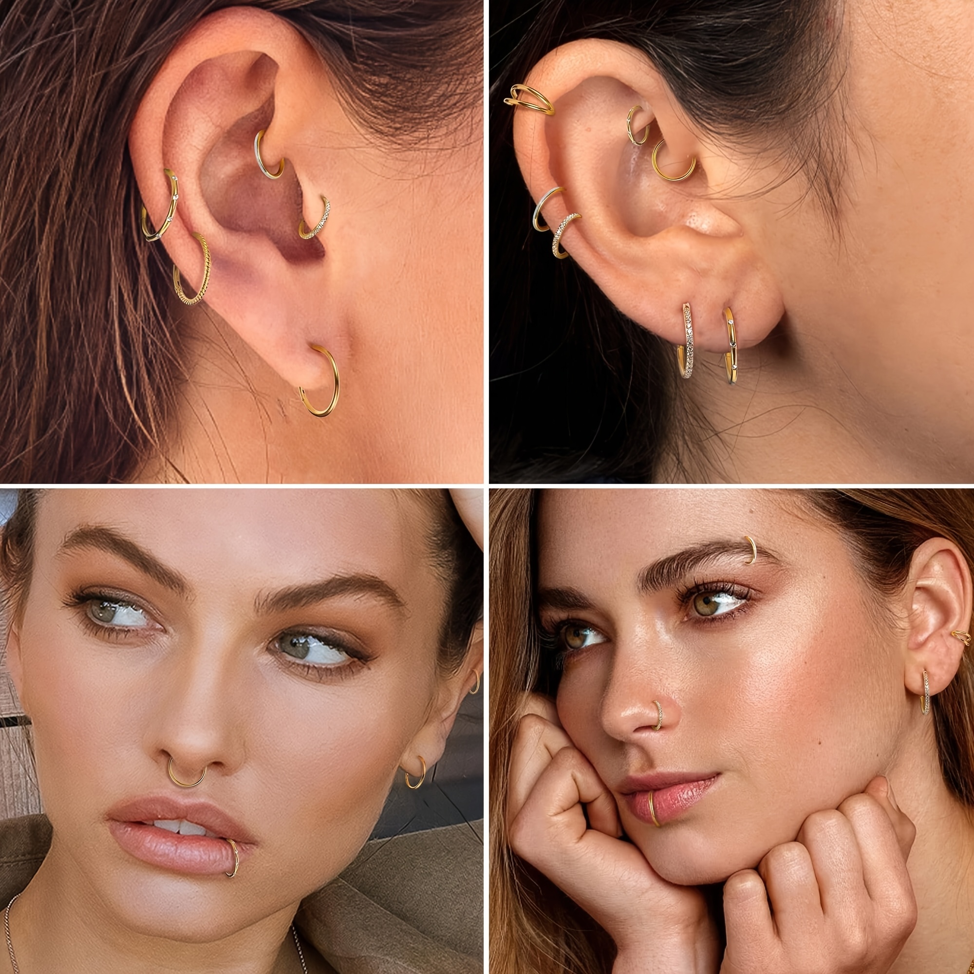 2pcs/Set G23 Titanium Nose Rin - огляд і ціна Clicker Ring Seamless