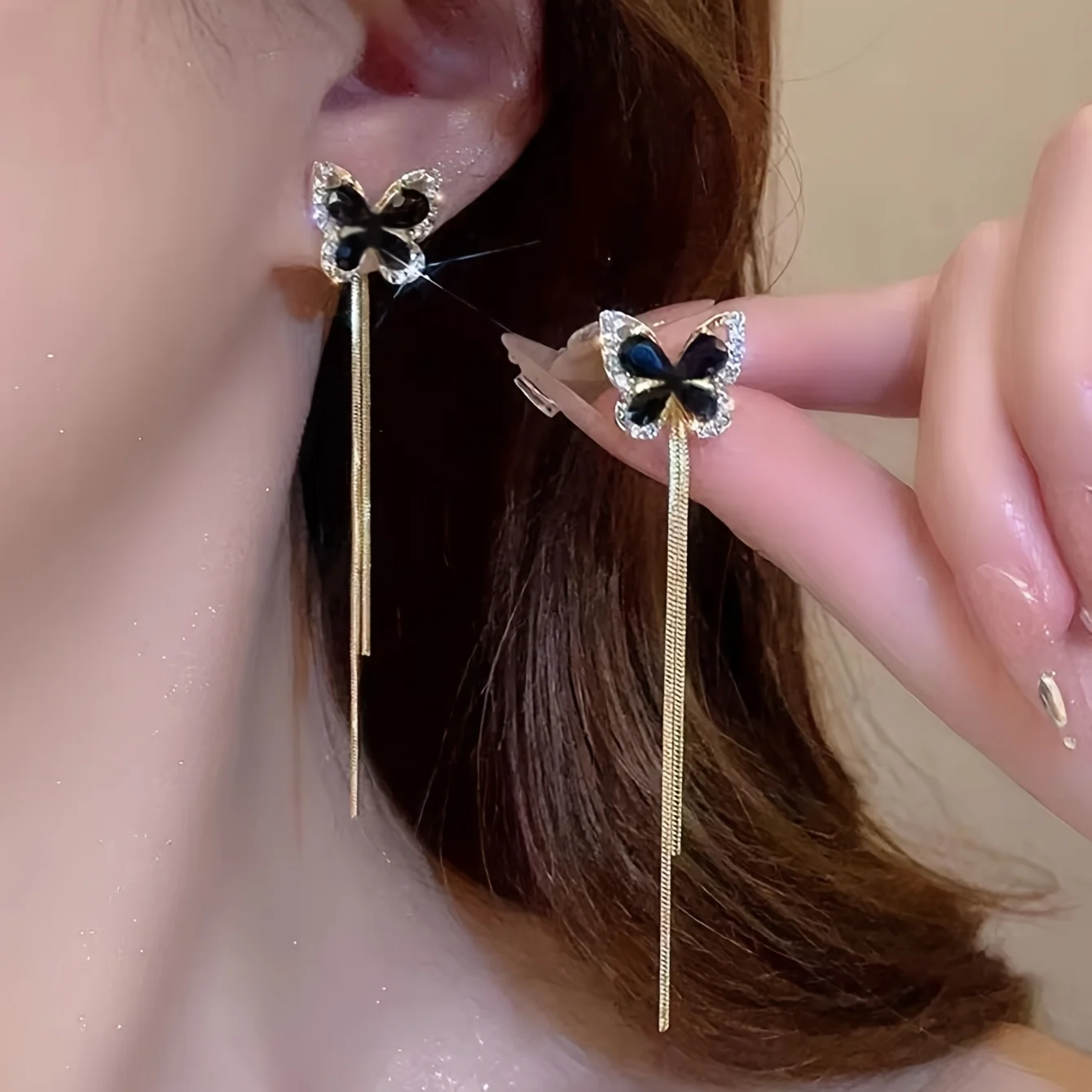 [NEW] A 2pcs, black butterfly  - огляд і ціна Body Jewelry Earrings