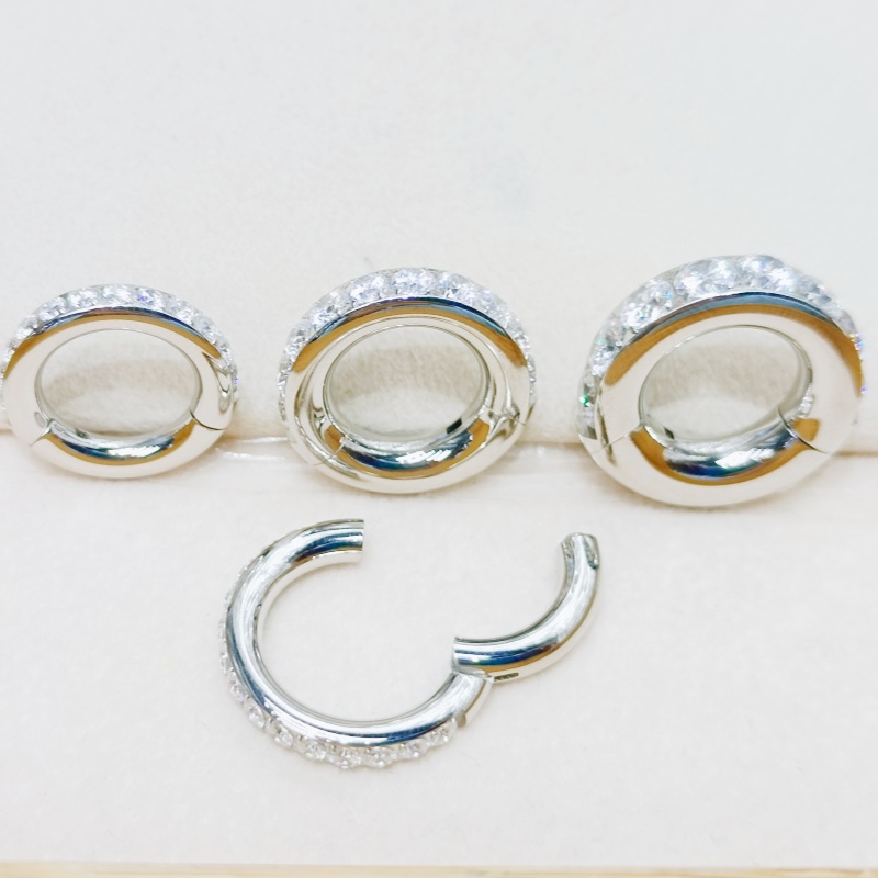 10PCS  3mm 4mm 5mm Guages  Sur - огляд і ціна Clicker Ring Seamless