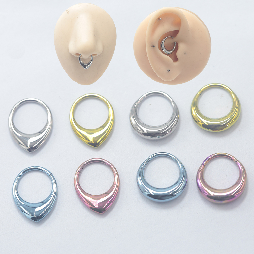 Anodized Titanium Septum Click - огляд і ціна Clicker Ring Seamless