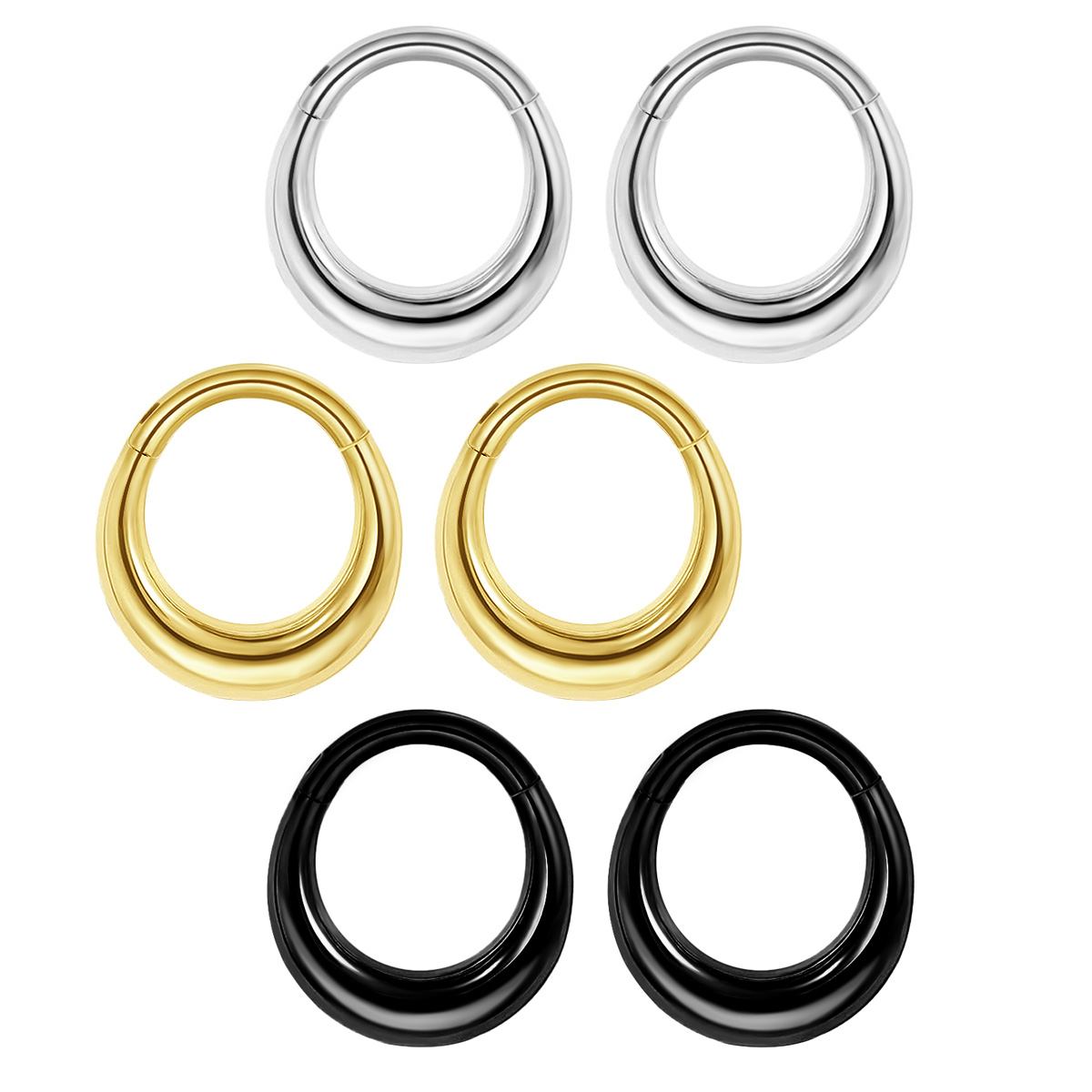 Stainless Steel Hinged Hoop No - огляд і ціна Clicker Ring Seamless