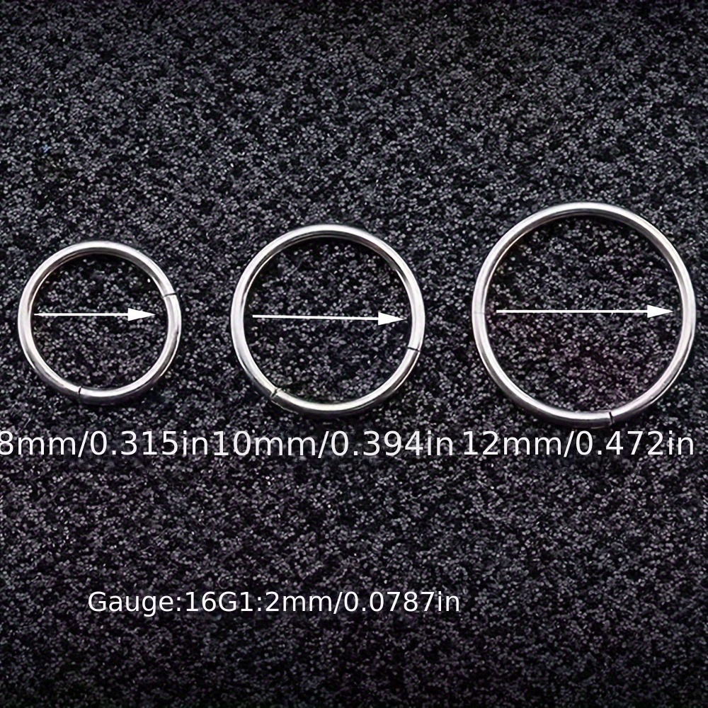 2pcs Seamless Stainless Steel  - огляд і ціна Clicker Ring Seamless