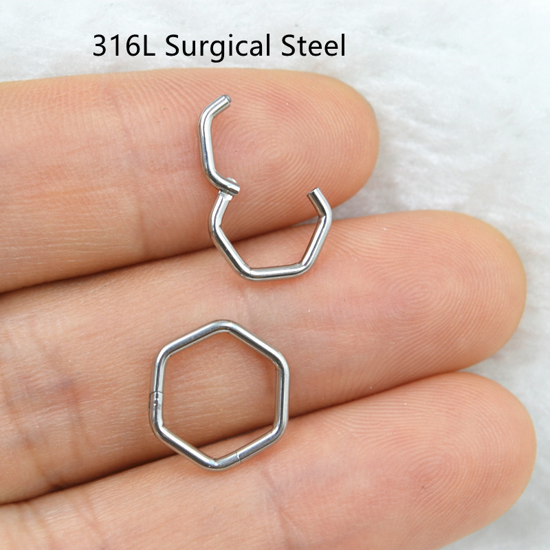 50pcs/Lot 316L Surgical Steel  - огляд і ціна Clicker Ring Seamless