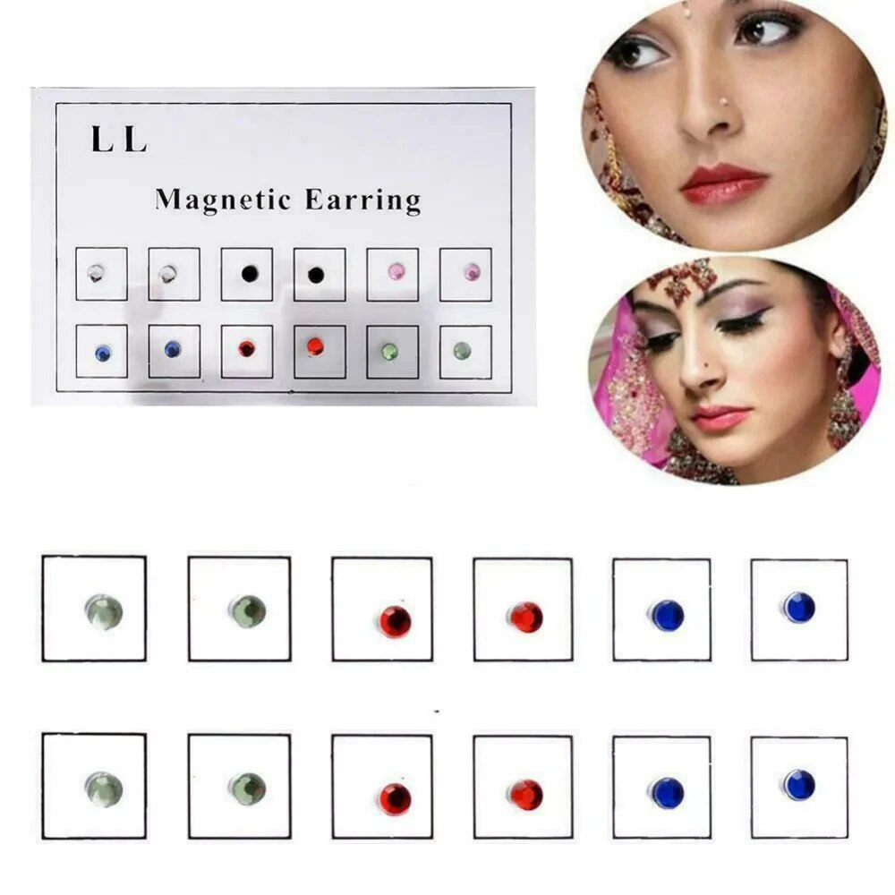12PCS/Card Fake Cheater Non Pi - огляд і ціна Body Jewelry Earrings