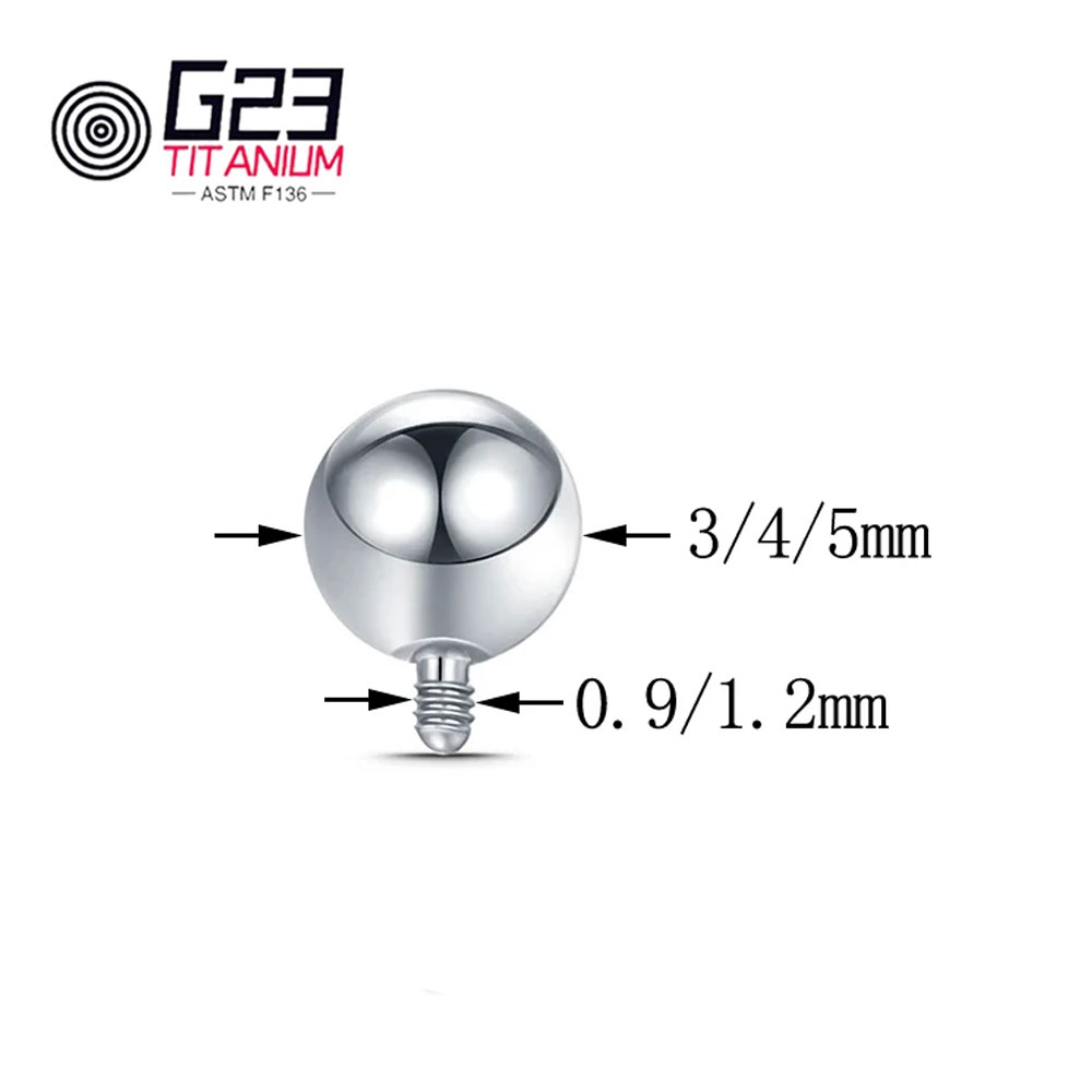 Wholesale 10/50pcs Titanium 14 - огляд і ціна Body Jewelry Replacement Ball