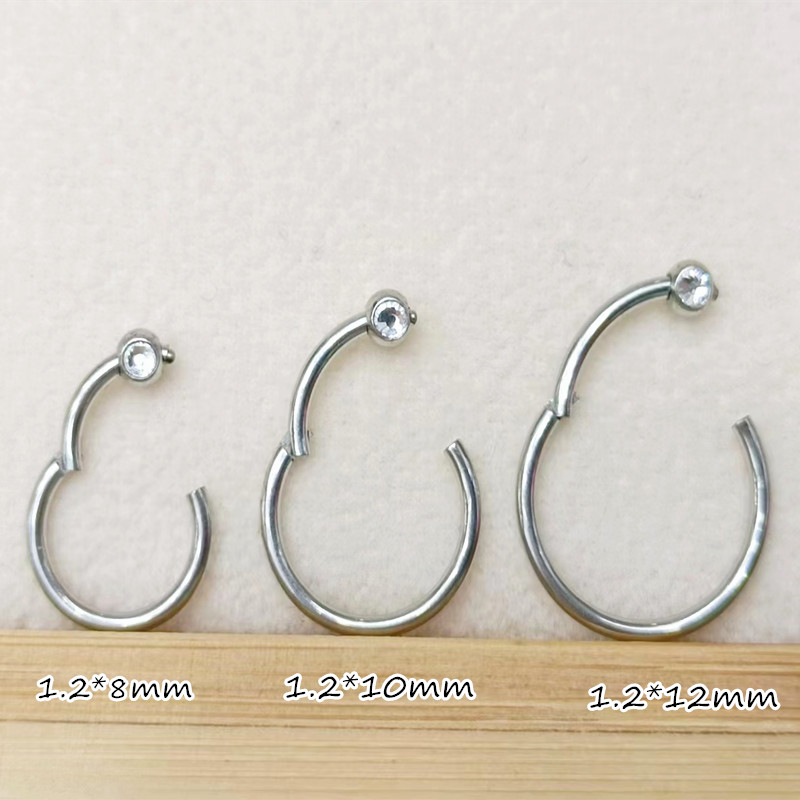 50pcs/lot 316 Surgical Steel G - огляд і ціна Clicker Ring Seamless