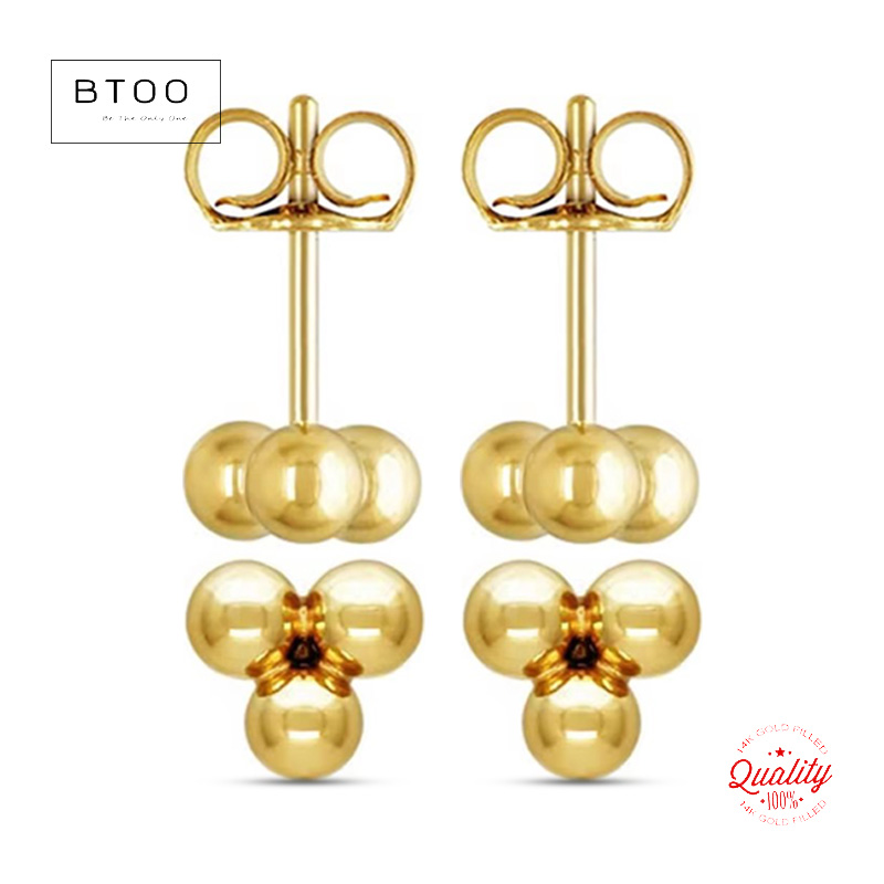 14k Gold Filled 3 Ball Ear Stu - огляд і ціна Cluster Stud Ear