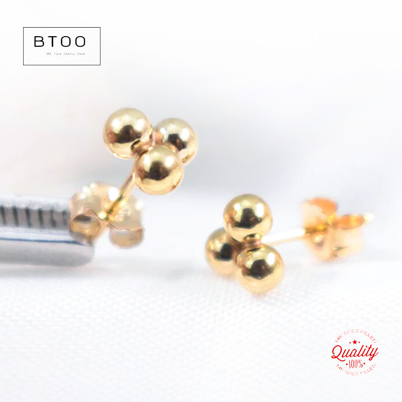 14k Gold Filled 3 Ball Ear Stu - огляд і ціна Cluster Stud Ear