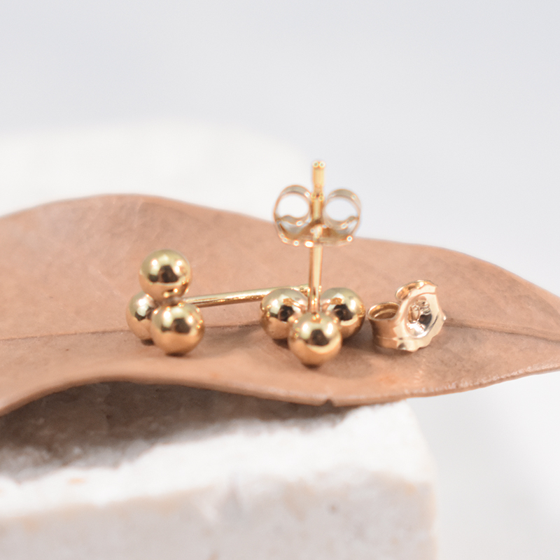 14k Gold Filled 3 Ball Ear Stu - огляд і ціна Cluster Stud Ear