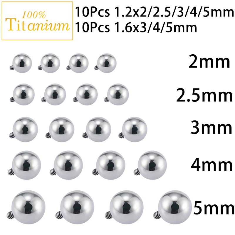 10Pc Implant Grade ASTM G23 Ti - огляд і ціна Body Jewelry Replacement Ball