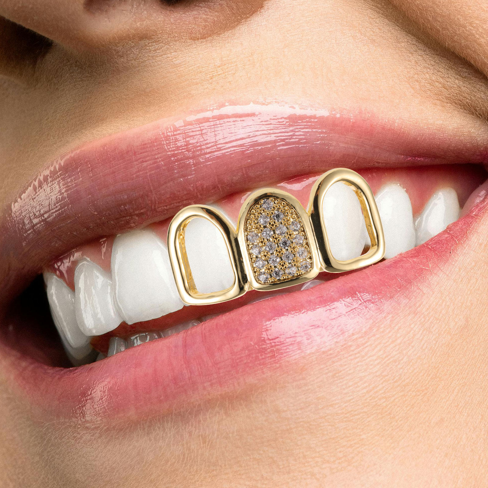 1Set Copper Gold Tooth Grills  - огляд і ціна Body Jewelry Videos