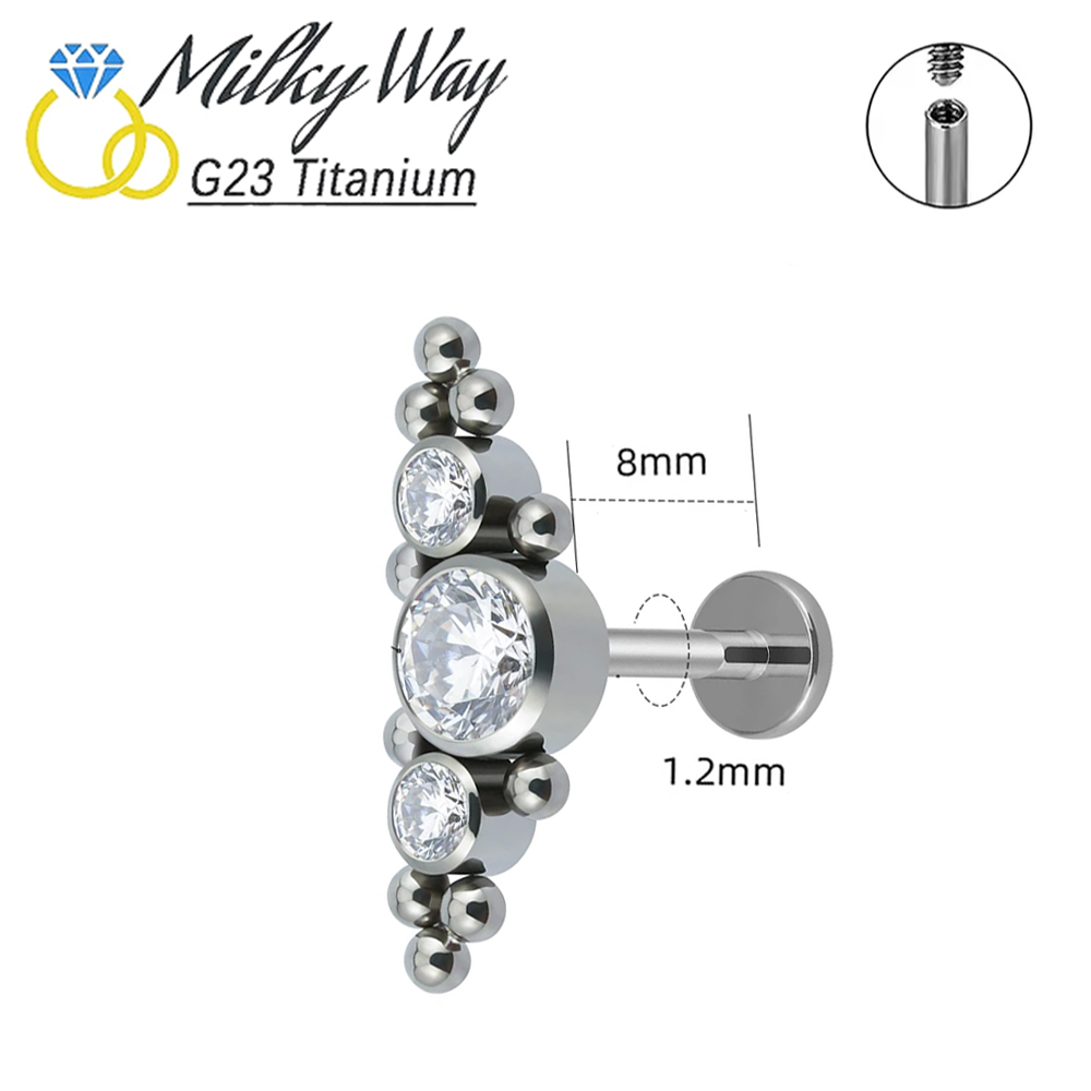 G23 ASTM F136 Titanium 16G Clu - огляд і ціна Cluster Stud Ear