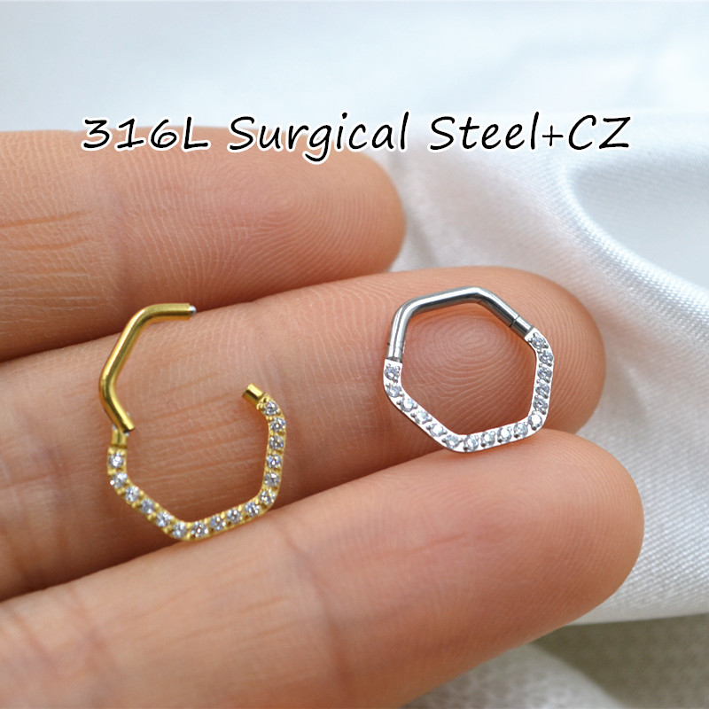 10pcs/Lot  316L Surgical Steel - огляд і ціна Clicker Ring Seamless