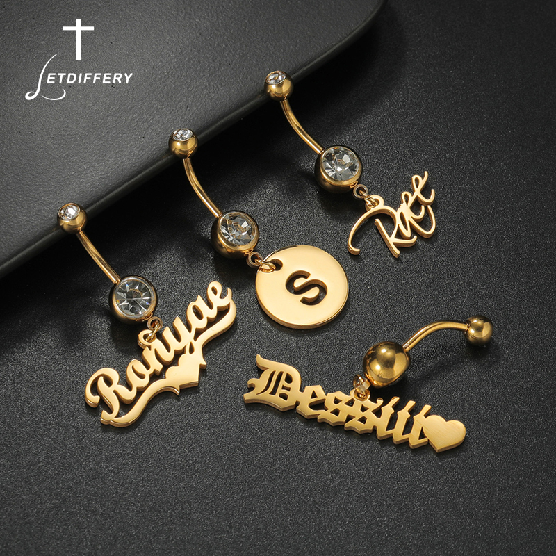 Letdiffery Custom Name Belly B - огляд і ціна Body Jewelry Names