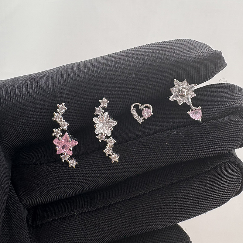 INS Style Full CZ Titanium Scr - огляд і ціна Cluster Stud Ear