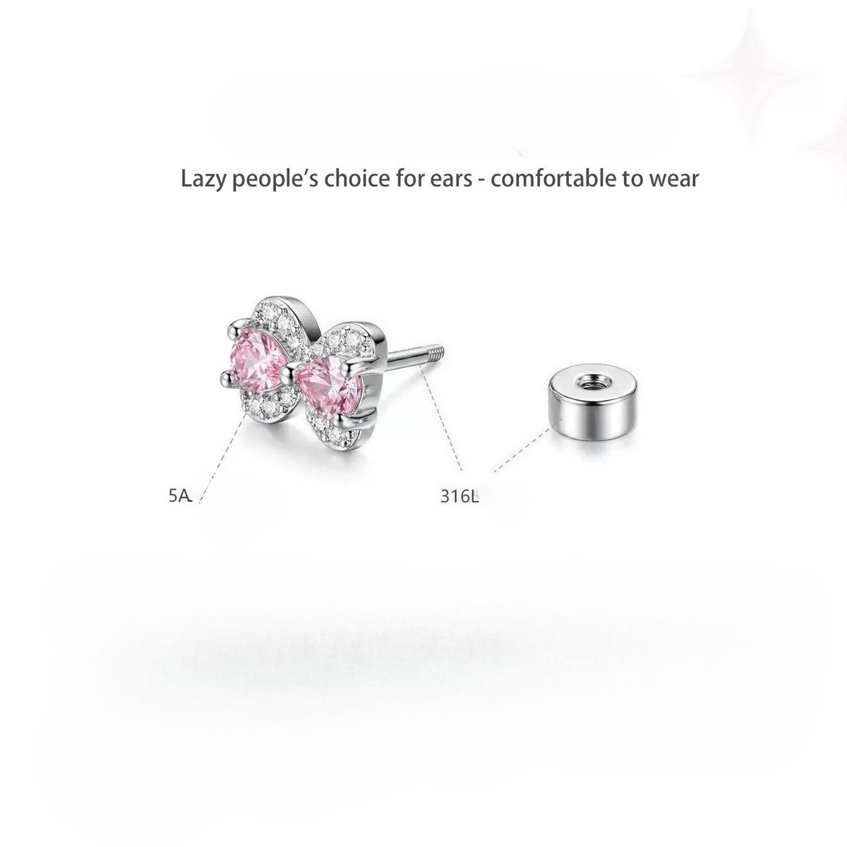 INS Style Full CZ Titanium Scr - огляд і ціна Cluster Stud Ear