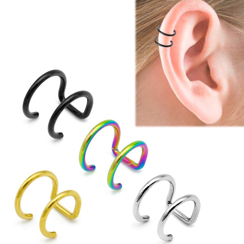 2Pcs 316L Stainless Steel Clip - огляд і ціна Body Jewelry Earrings