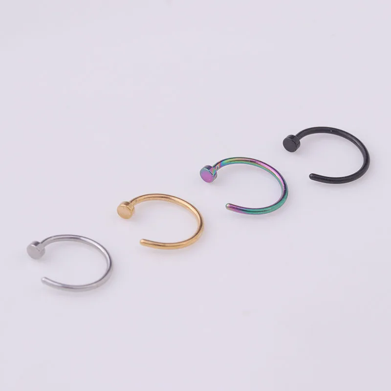 5pcs/lot 20G Nose Ring Hoop, 6 - огляд і ціна Body Jewelry Earrings