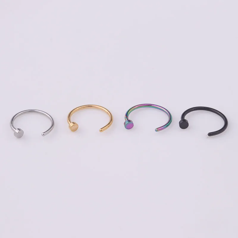 5pcs/lot 20G Nose Ring Hoop, 6 - огляд і ціна Body Jewelry Earrings