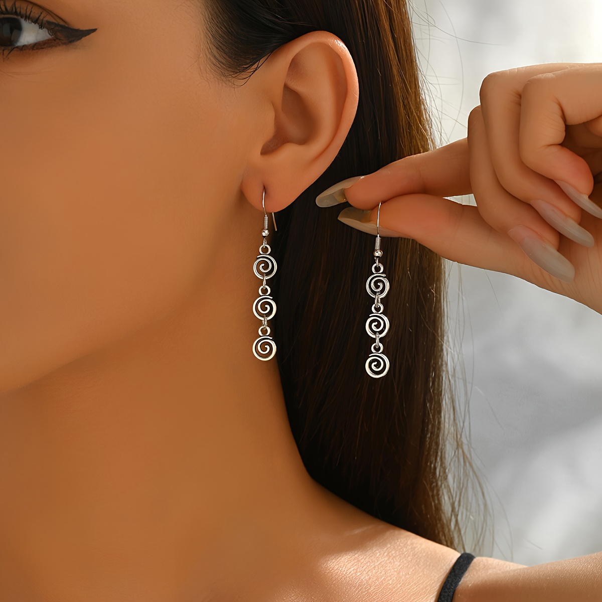 Bohemian Retro Geometric Spira - огляд і ціна Body Jewelry Earrings