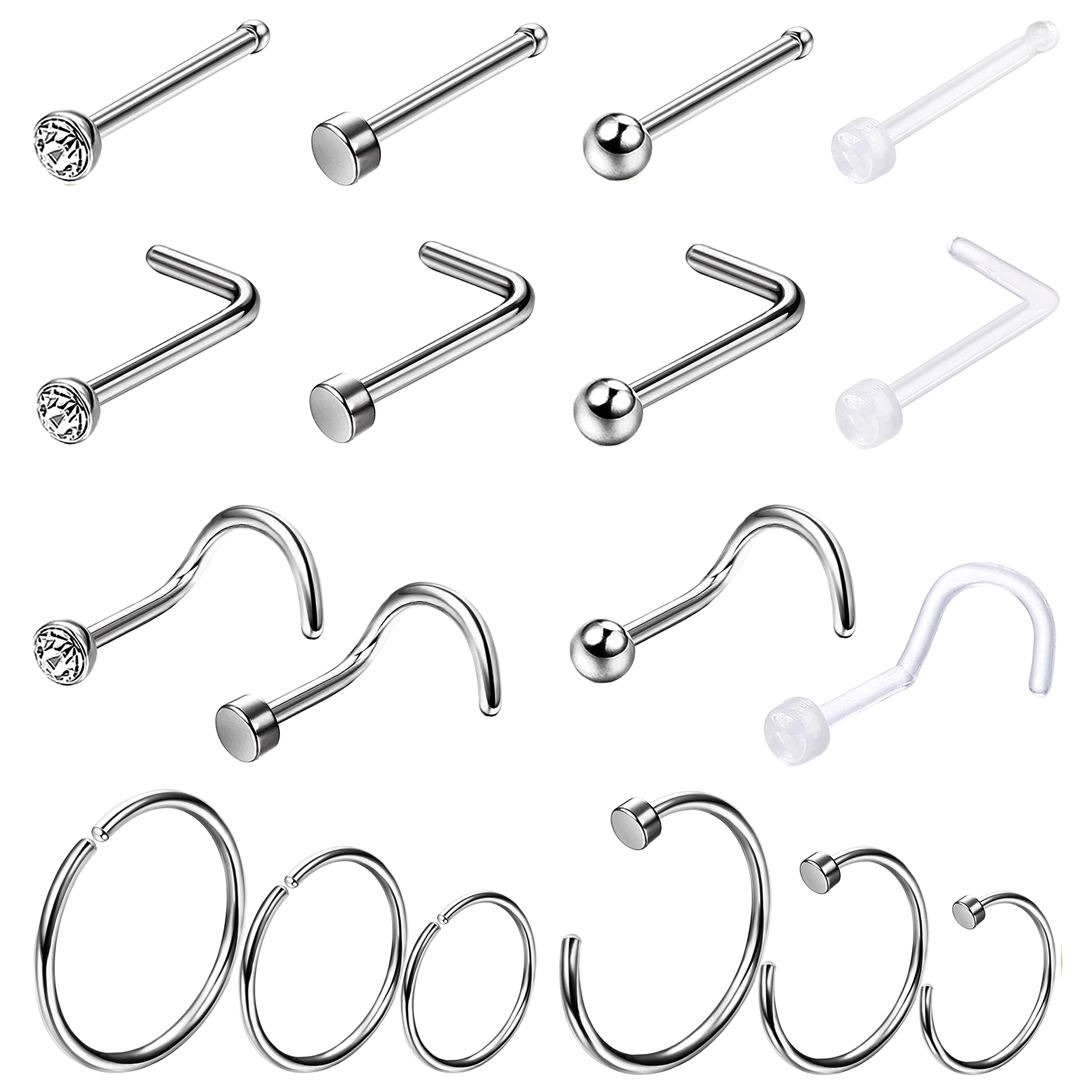 1PCS Hypoallergenic Nose Ring  - огляд і ціна Body Jewelry For Sensitive Skin