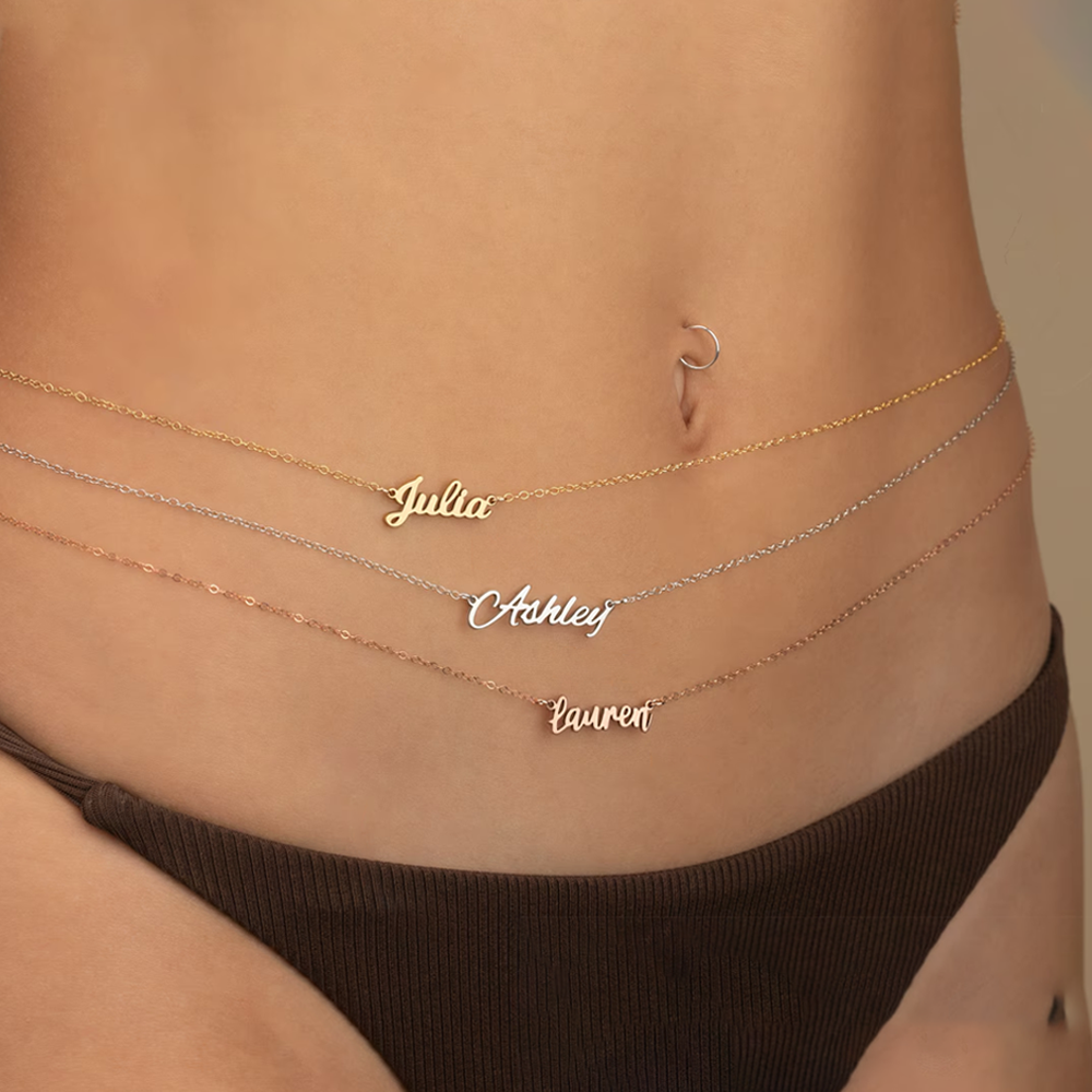 Haiyufly Custom Name Waist Cha - огляд і ціна Body Jewelry Names
