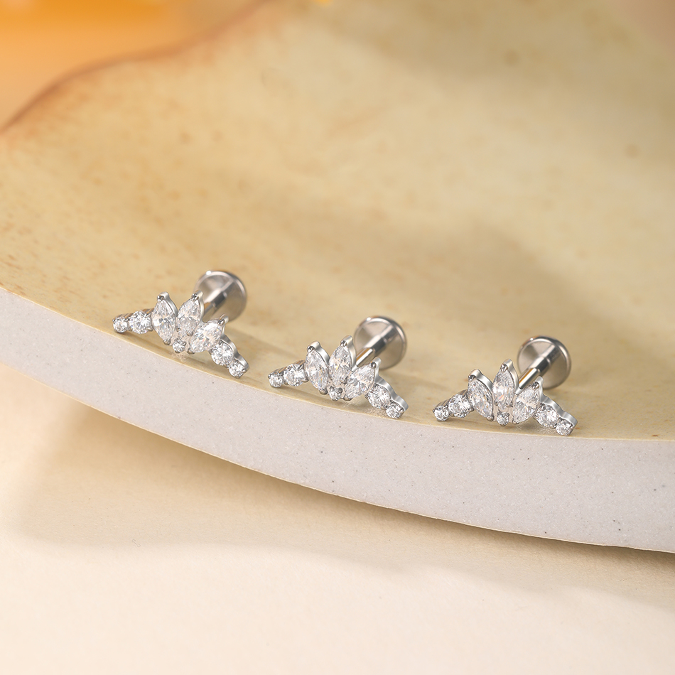 1/5Pcs G23 Titanium Ear Labret - огляд і ціна Cluster Stud Ear